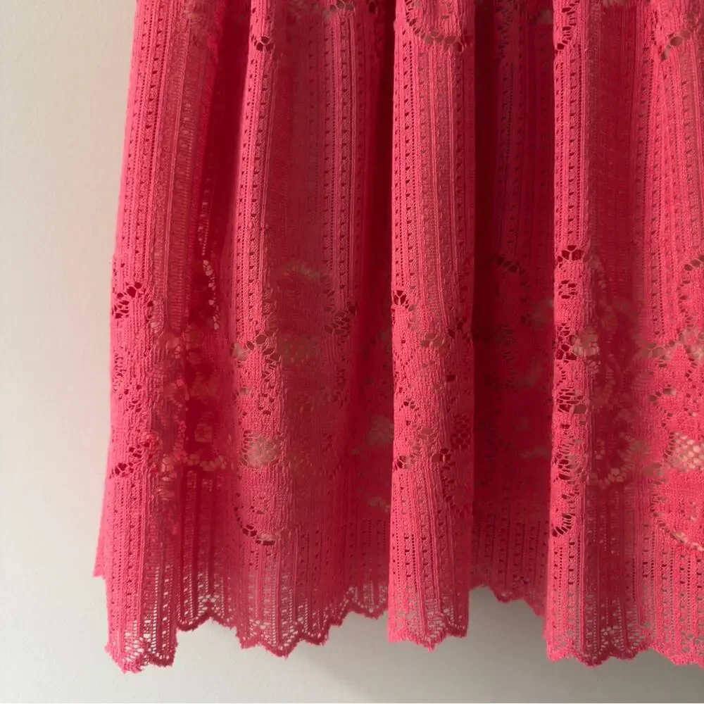Free People Lace Rocco Dress Dusty Rose Pink cut out Backless mini dress cutout - Picture 8 of 15